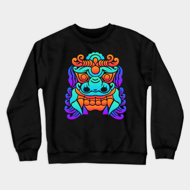 Trippy Psychedelic Chinese Dragon Crewneck Sweatshirt by MeatMan